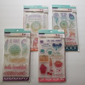 4 Recollections Stamp & Stencil Bundle Lot